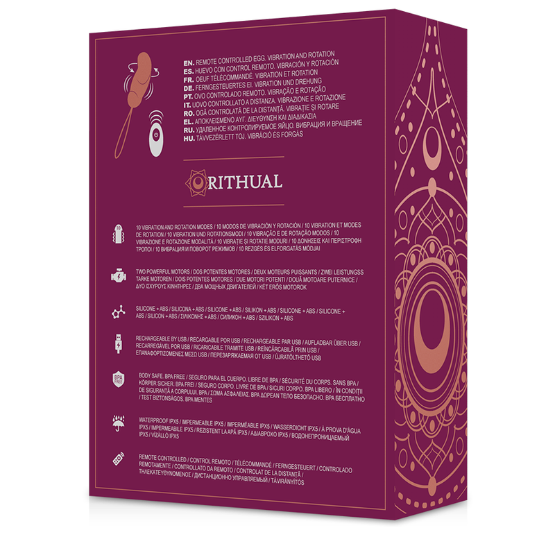 RITHUAL- ESHA EGG TÉLÉCOMMANDE DE ROTATION + SYSTÈME DE VIBRATION