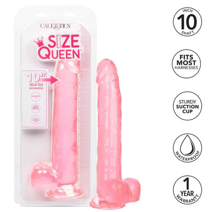 DILDO QUEEN TAILLE CALEX - ROSE 25,5 CM