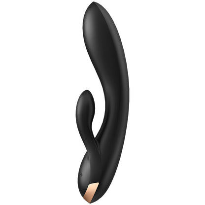 SATISFYER DOUBLE FLEX VIBRATOR APP - BLACK