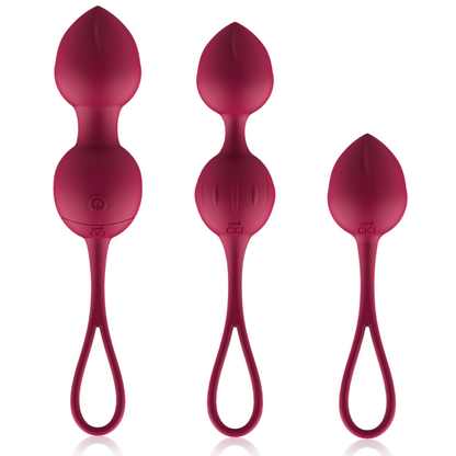 CICI BEAUTY- PREMIUM SILICONE 3 PERLES DE KEGEL VIBRANTES TÉLÉCOMMANDE