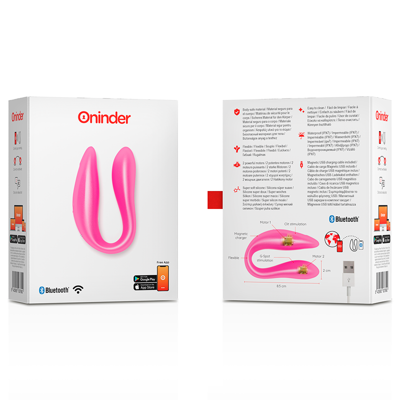 1.ONINDER - LISBOA G-SPOT & CLITORAL STIMULATEUR ROSE - APPLICATION GRATUITE