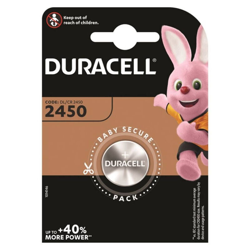 PILE BOUTON DURACELL LITIO CR2450 3V 1 UNITÉ