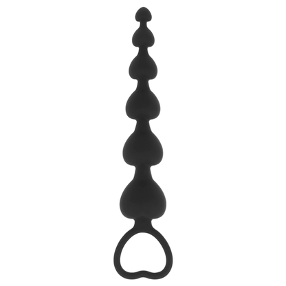 BLACK&SILVER - CHAÎNE DE COEURS ANAL MILA 18 CM