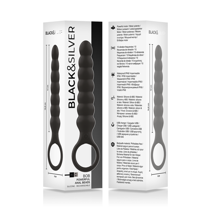 BLACK&SILVER - DILATATEUR ANAL PUISSANT EN SILICONE BOB