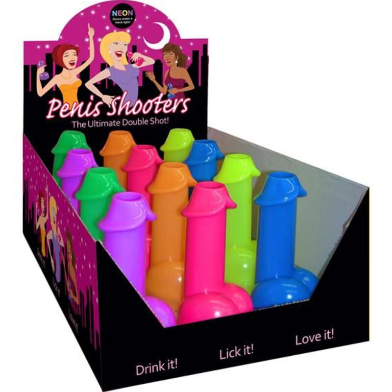 KHEPER GAMES - NEON SHOTS FORM PENIS 1 UNITÉ (COULEUR ALÉATOIRE)