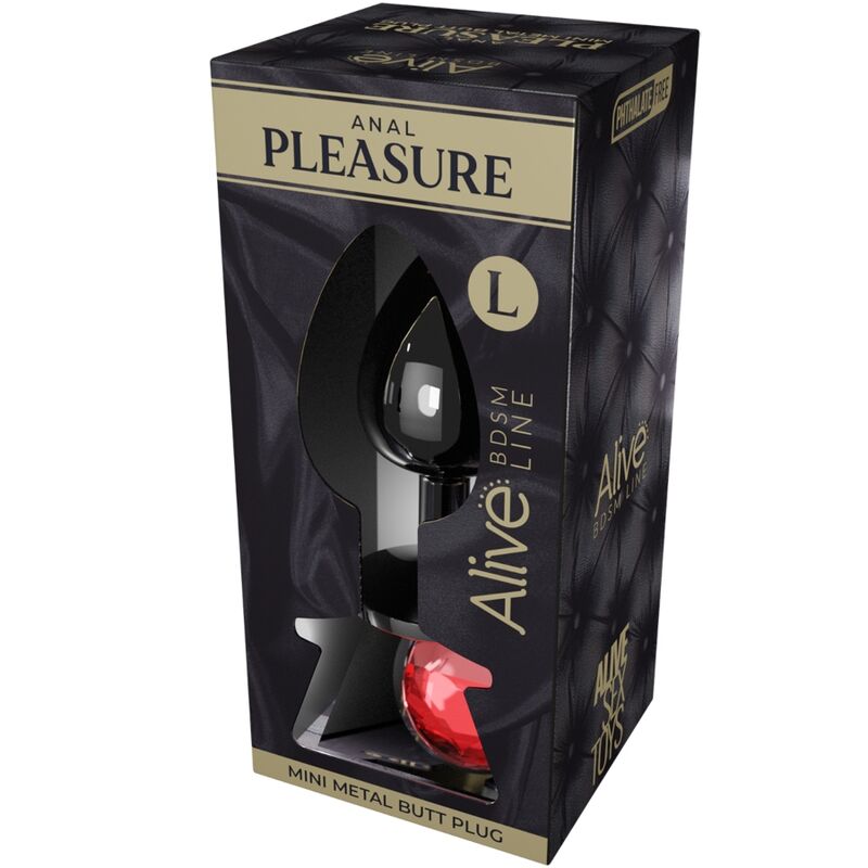 MINI PLUG DE PLAISIR ANAL MÉTAL ROUGE TAILLE L/M/S