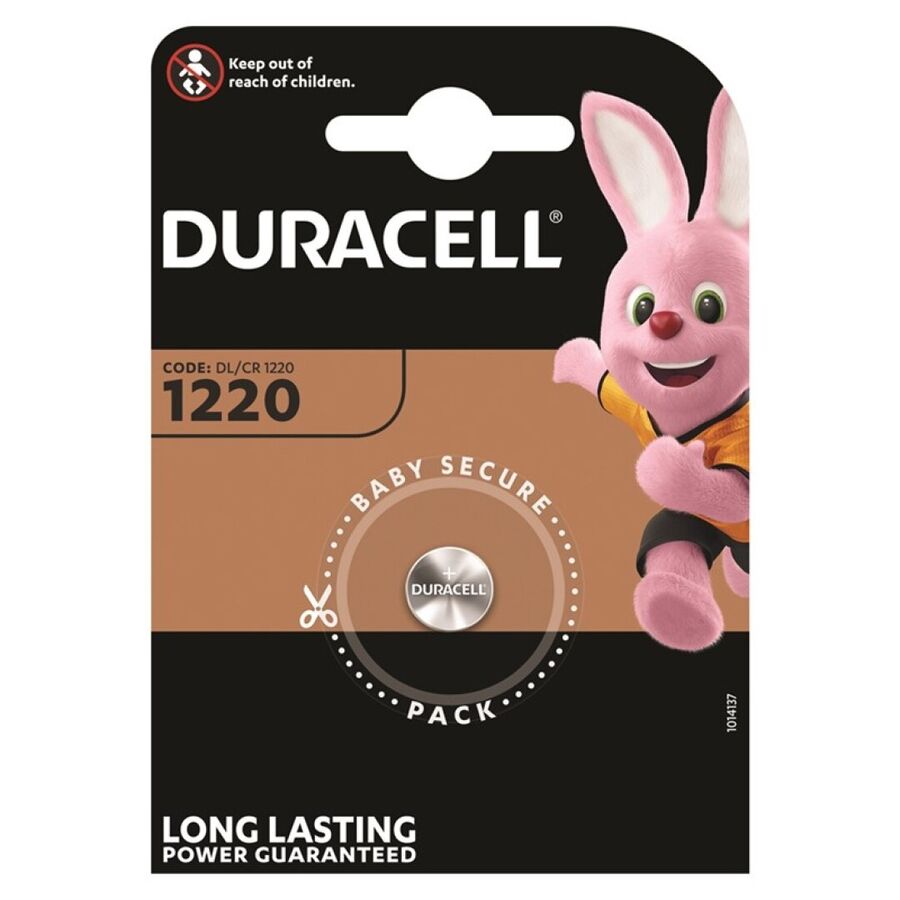 PILE BOUTON LITHIUM DURACELL CR1220 3 V BLISTER * 1